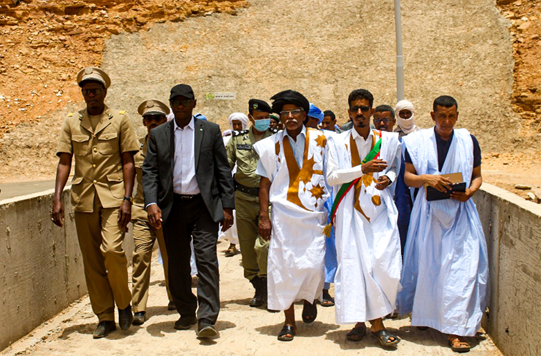 وزير الزراعة يعاين  تأثيرات النقص الحاد في المياه على واحات في الشمال الموريتاني 