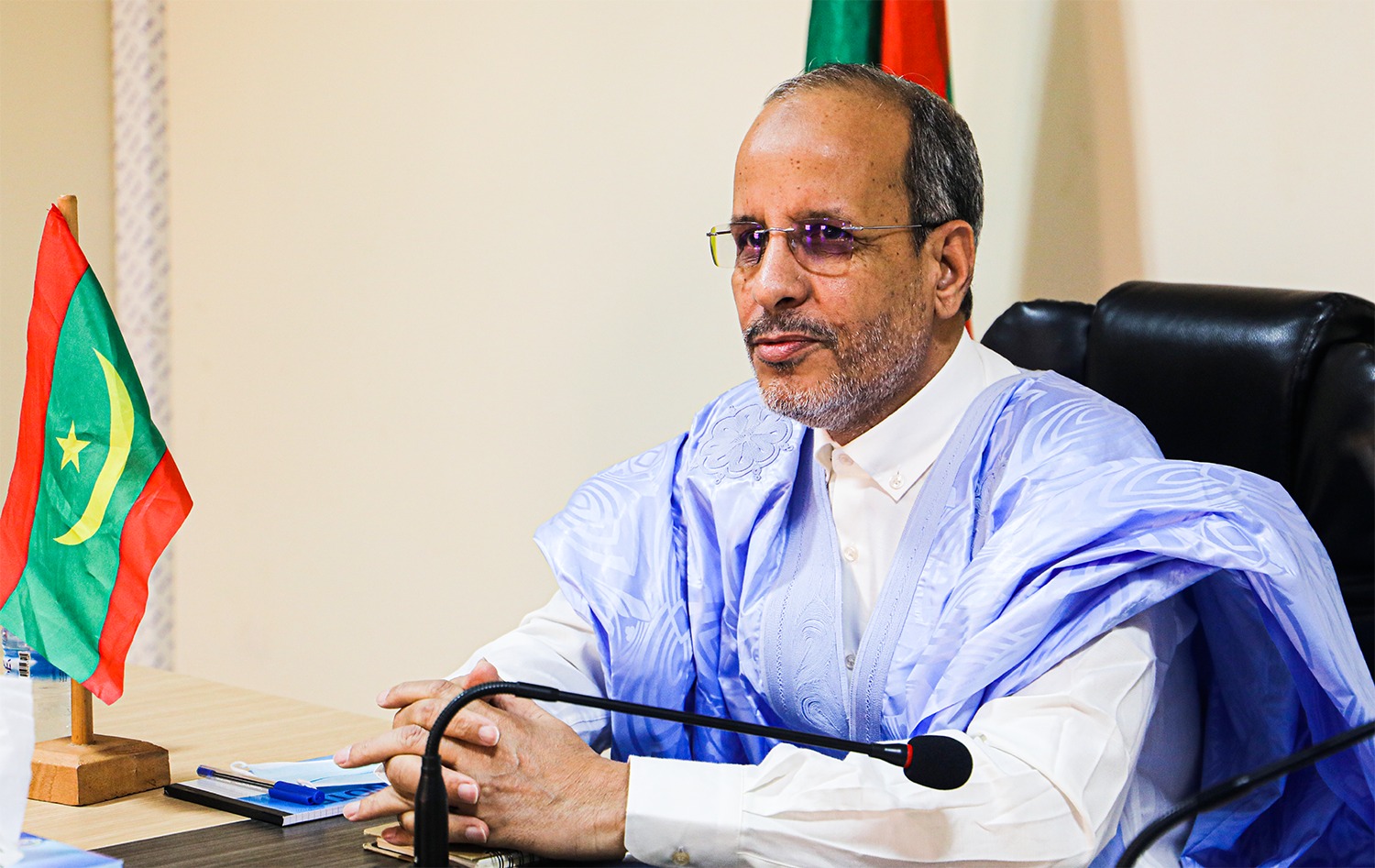 بين يدي زيارة غزواني ..رئيس الحزب الحاكم يصل تامشكط