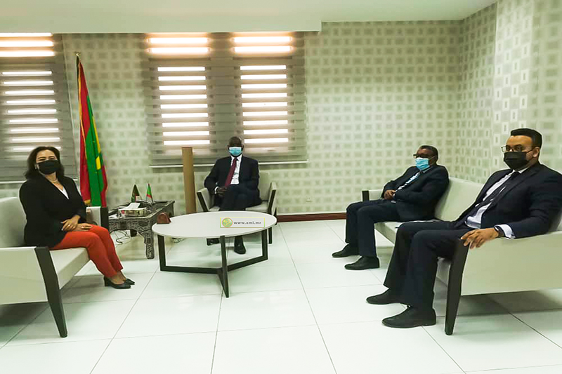 وزير الشؤون الاقتصادية يبحث علاقات التعاون مع السفيرة الإسبانية