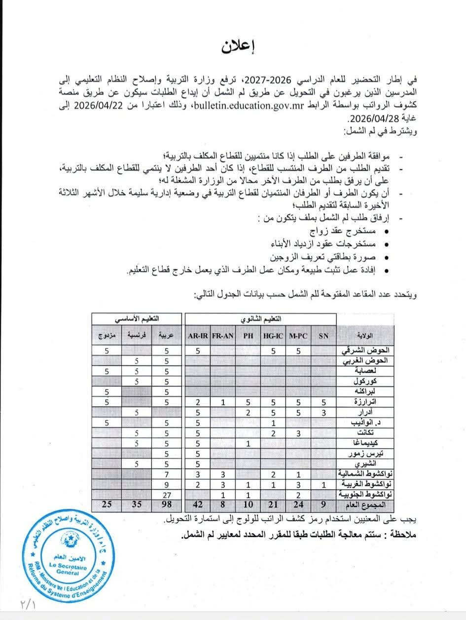 مدرسون متضررون: وزيرة التربية مطالبة بالتدخل لتصحيح عيوب تحويلات لم الشمل