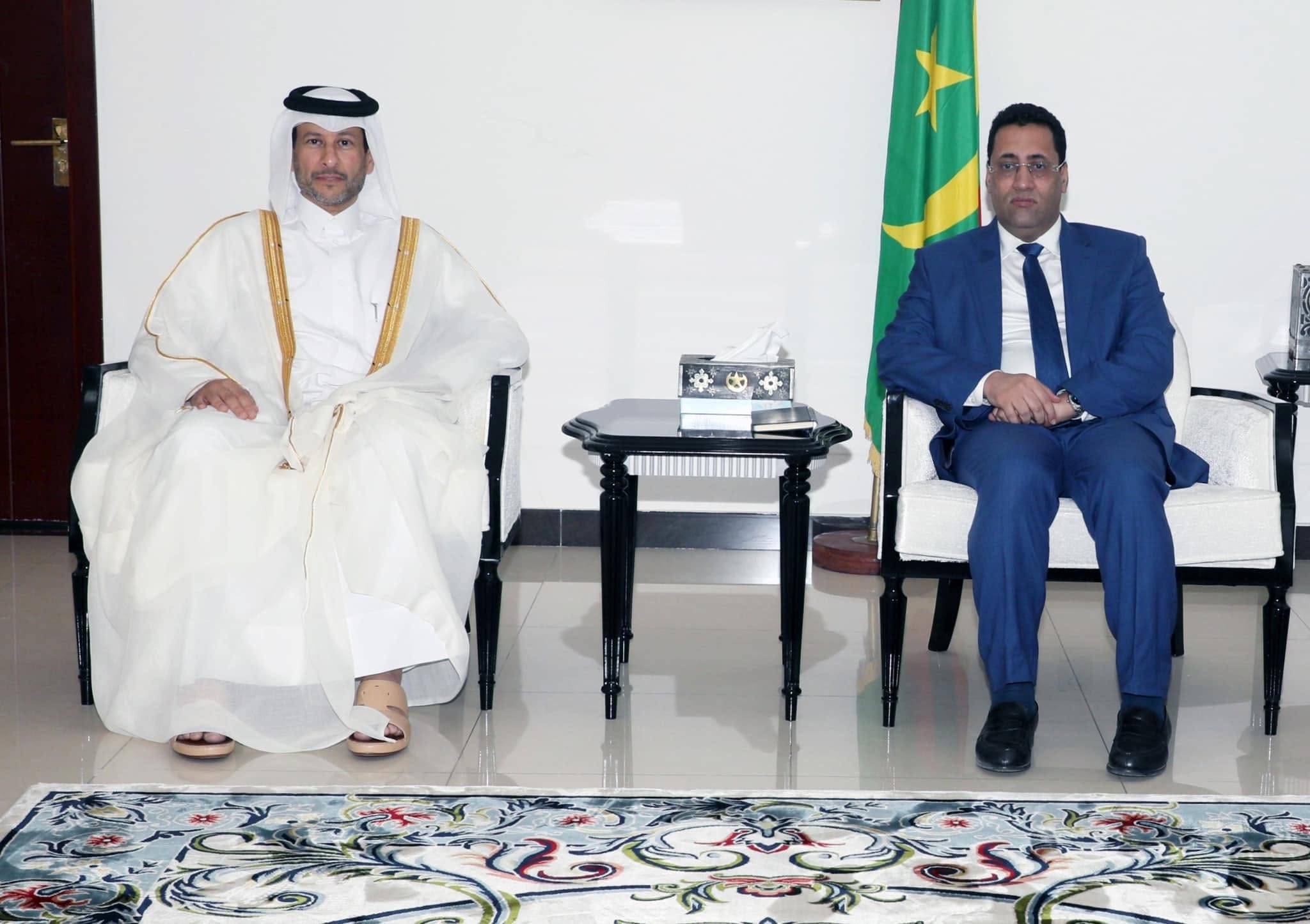 لقاء بين الوزير الأول وسفير قطر بموريتانيا