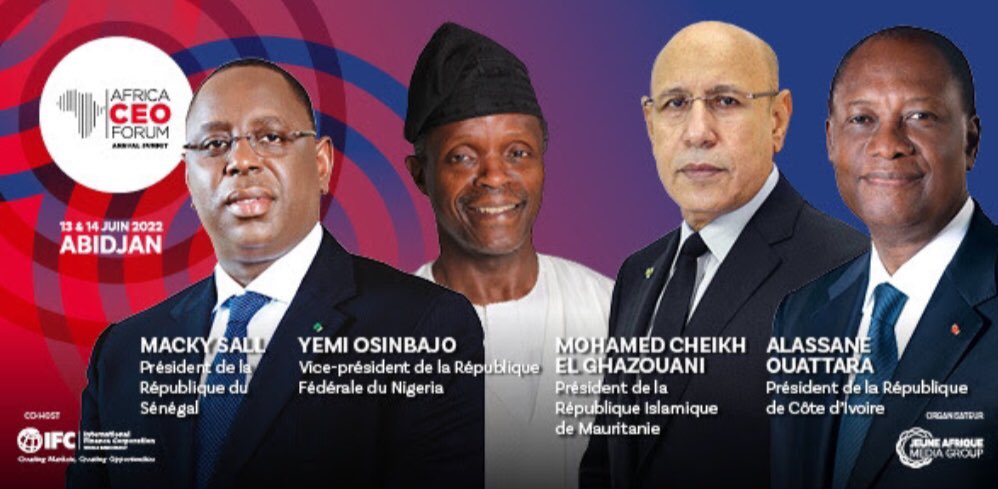 غزواني يشارك في منتدى الرؤساء التنفيذيين في أفريقيا بساحل العاجل