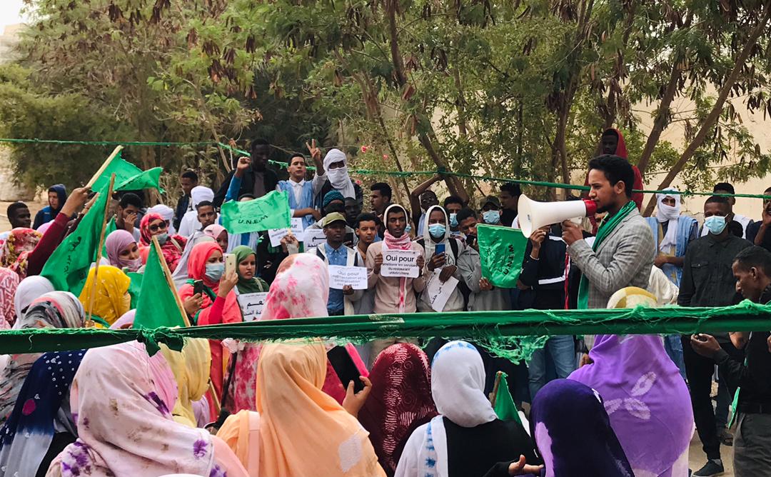 احتجاجات طلابية بحامعة نواكشوط من أجل الصغط لتسوية المطالب