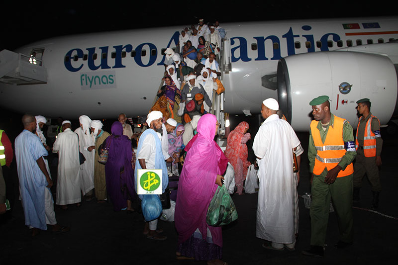 عودة الفوج الأول من الحجاج الموريتانيين إلى أرض الوطن