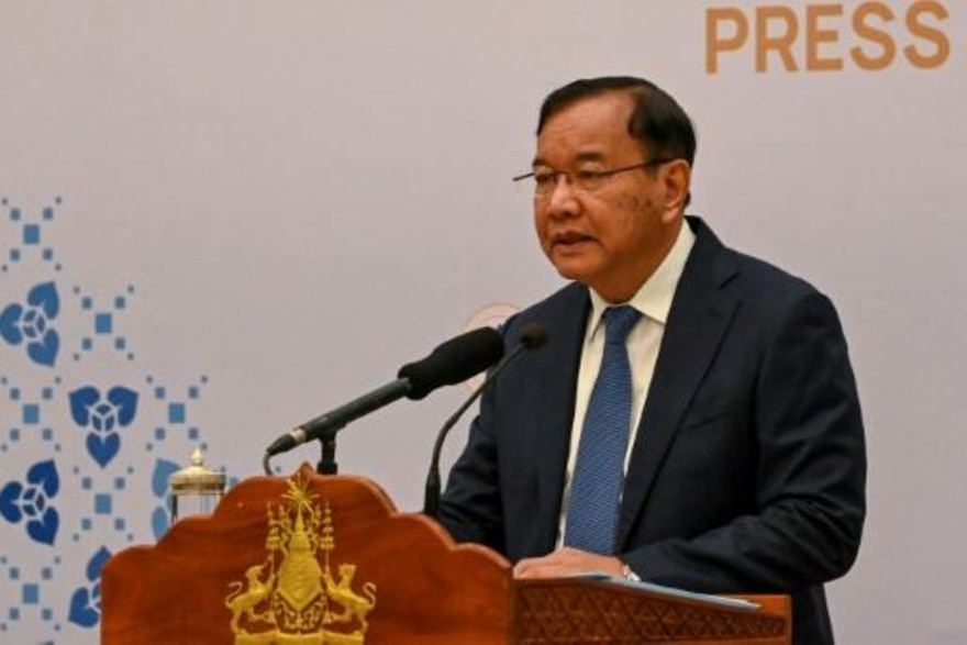  وزير خارجية كمبوديا براك سوكون في بنوم بنه  6 اغسطس (أ ف ب)