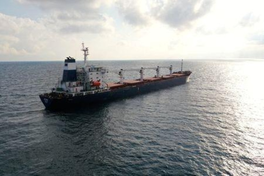 سفينة الشحن رازوني تحمل حبوبا من أوكرانيا تبحر في البحر الأسود 3 أغسطس (رويترز)